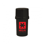 Medtainer | Storage w/ Grinder Black w/ Red Medtainer | Logo, 20 Dram | Convenience on the Go with Air-Tight Assurance