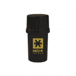 Medtainer Storage w/ Grinder Black w/ Gold Medtainer Logo - 20 Dram | Revolutionize Your Grind and Store Game