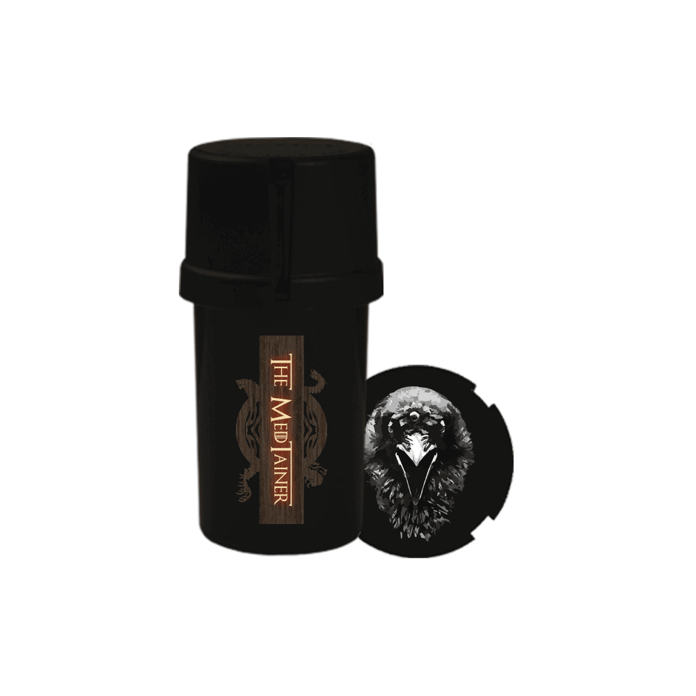 Medtainer | Storage w/ Grinder "Third Eye" Throned - 20 Dram | Elevate Your Herb Game with Effortless Grinding