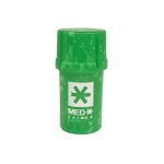 Medtainer | Storage w/ Grinder Green Marble Swirl w/ White Medtainer | Logo - 20 Dram | Make Grinding a Breeze Anytime, Anywhere