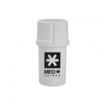 Medtainer | Storage w/ Grinder White w/ Black Medtainer | Logo - 20 Dram | The Ultimate Storage Solution for the On-the-Go Grinder