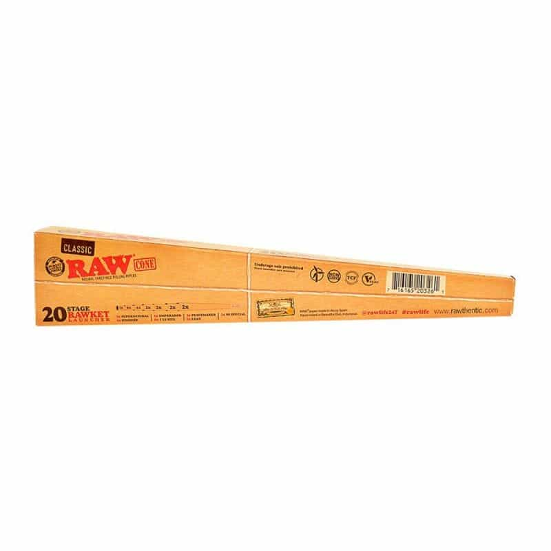 Cones Raw pré-roulés Rawket launcher 20 stage