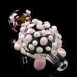 420º Below | 3.5" Turtle Glass Chillum w/ Pink Cadillac Colored Marbles