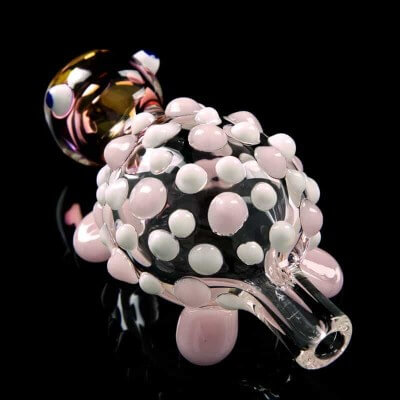 Glassheads 3.5" Turtle Glass Chillum w/ Pink Cadillac Colored Marbles