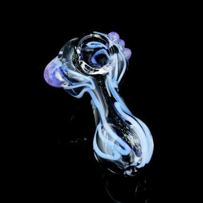 Glassheads 4.5" Purple Slime and Dichro Inside-Out Pipe