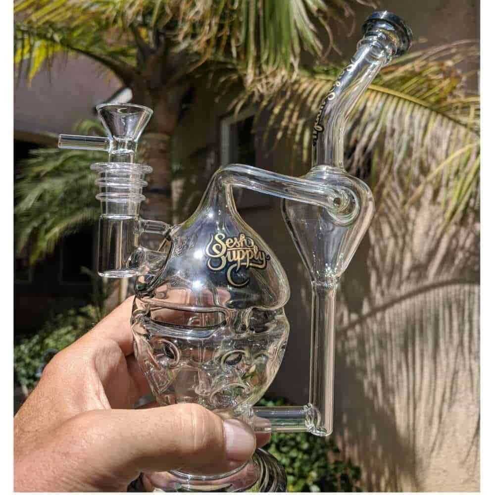 Sesh Supply "Atlas" Faberge Egg Recycler with Propeller Perc - Charcoal