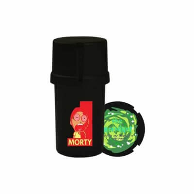 The Medtainer Storage w/ Grinder Morty / Black - 20 Dram