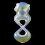 Chameleon Glass | Infinity Pretzel Glass Fumed Hand Pipe - Color Changing | A Twisted Blend of Art and Function