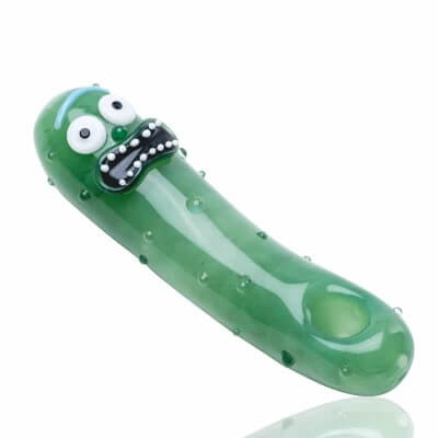 Empire Glassworks Pickle Rick Glass Hand Pipe w/ Super Detail