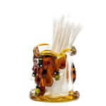 Empire Glassworks | " Honey Drip" Glass Q-Tip Holder