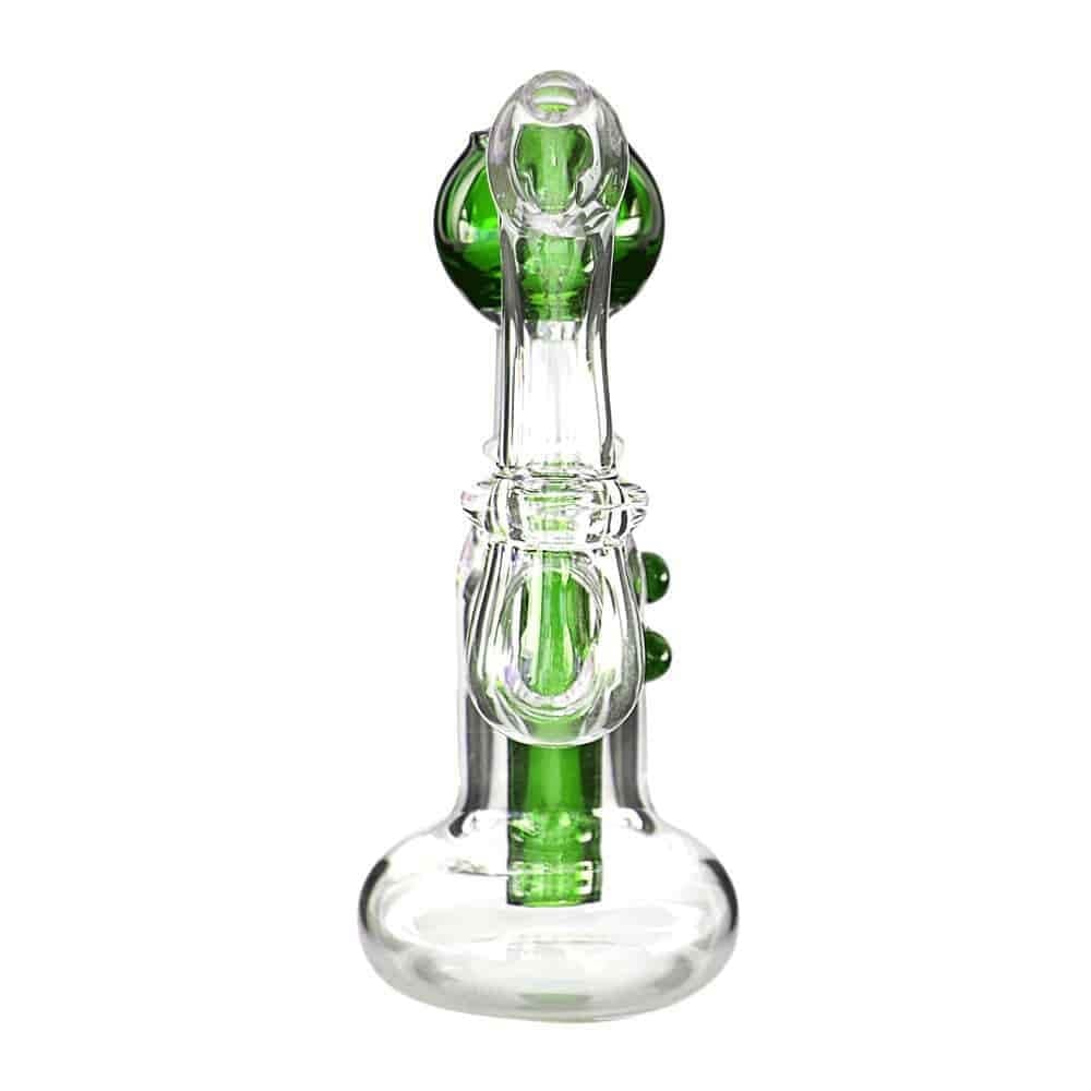 4:20 Generic Label 5.5" Green Stem Oil Rig 14mm / 2