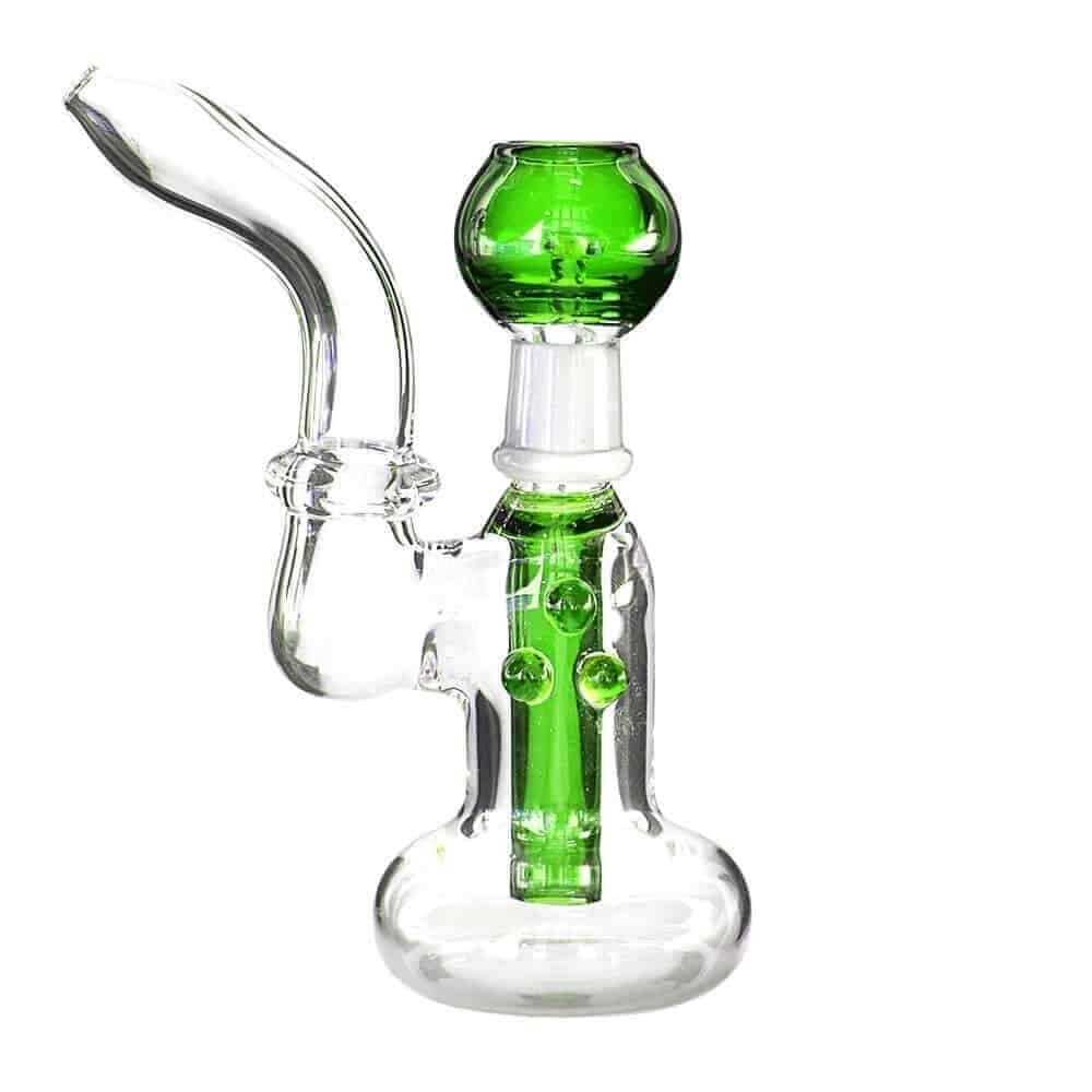 4:20 Generic Label 5.5" Green Stem Oil Rig 14mm / 3