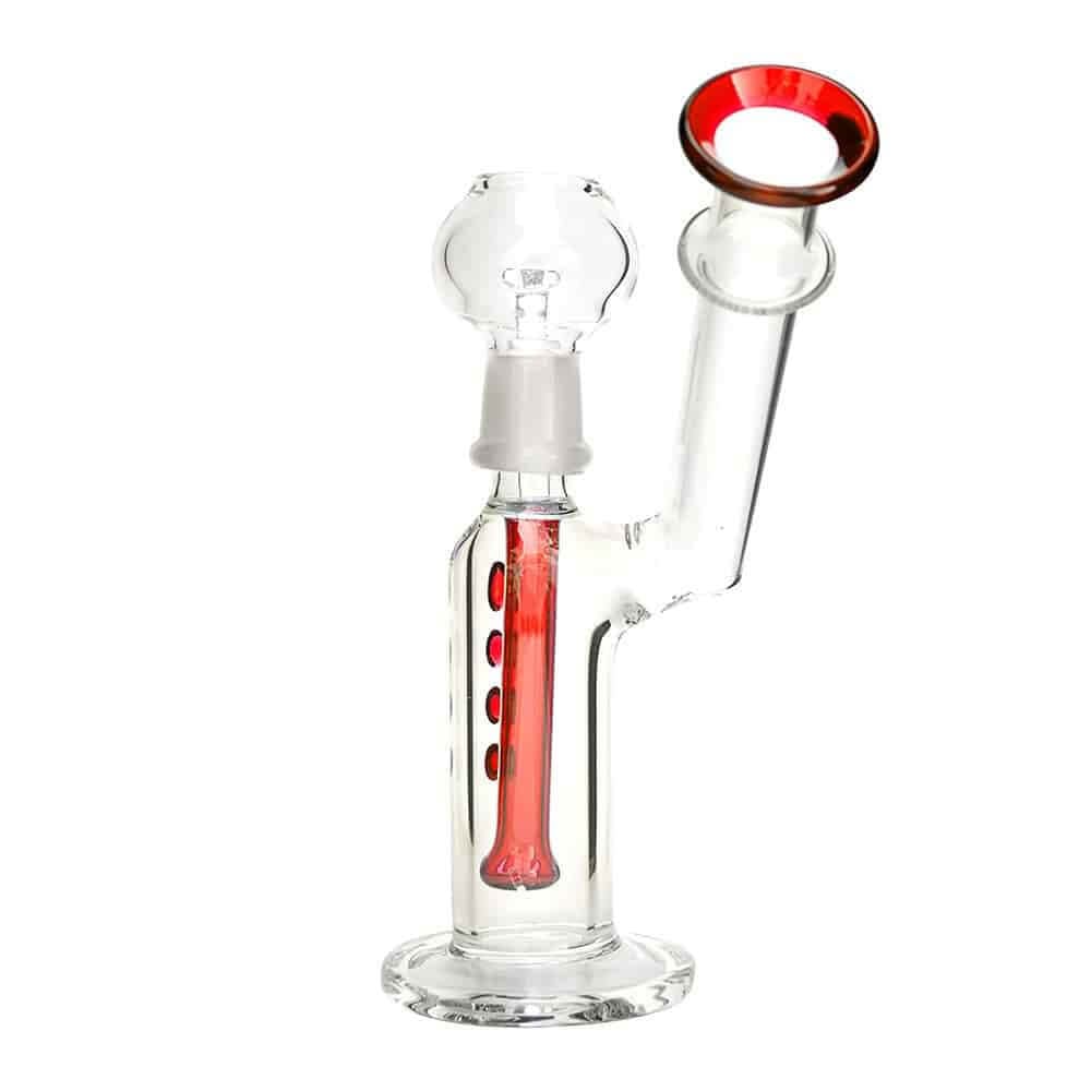 Generic Label 5.5" 4 Dot Showerhead Oil Rig 14mm - Red / 2