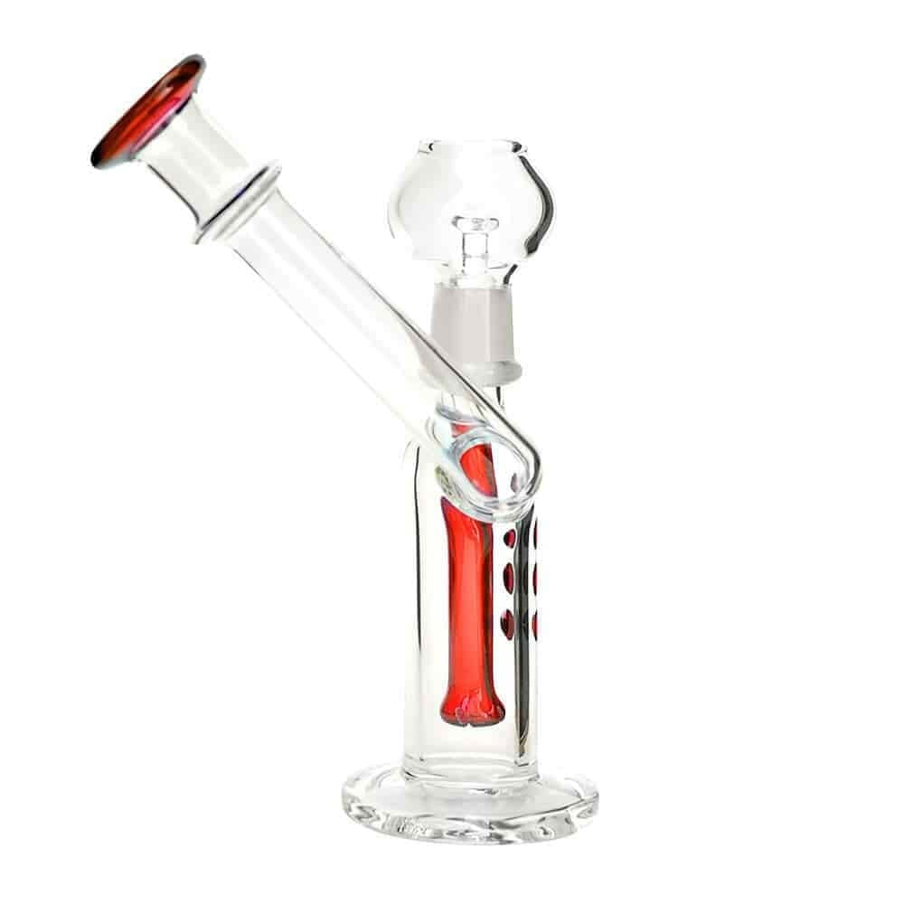 Generic Label 5.5" 4 Dot Showerhead Oil Rig 14mm - Red / 3