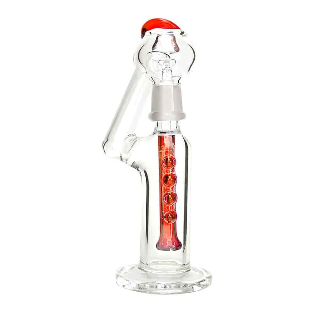 Generic Label 5.5" 4 Dot Showerhead Oil Rig 14mm - Red / 4