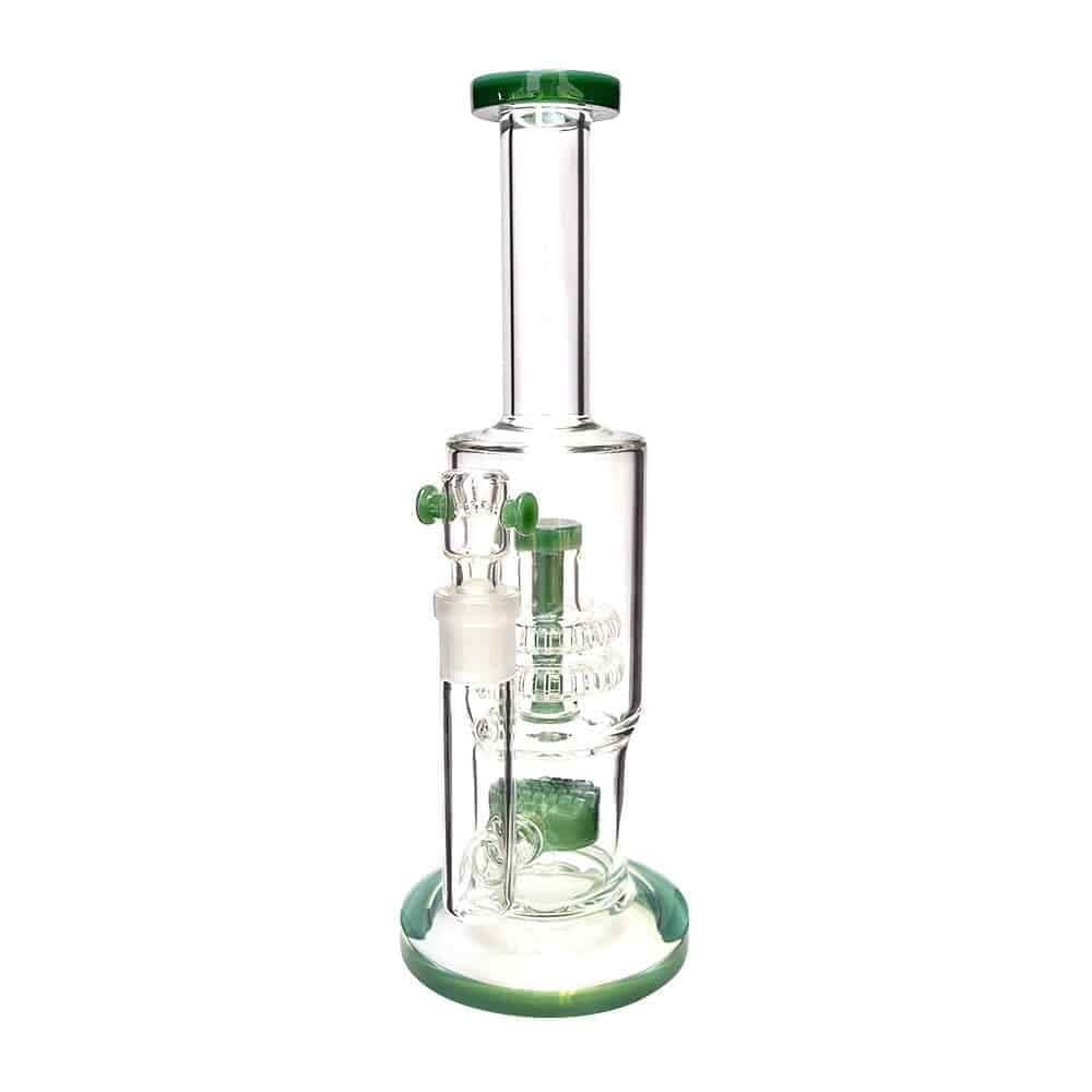 Generic Label 13" Waffle to Showerhead Perc Water Pipe 18mm - Green / 6