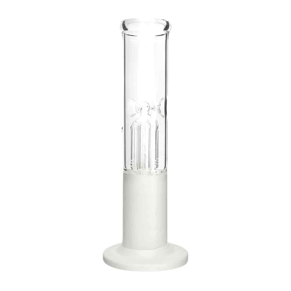 Generic Label 8" Glow In The Dark Straight 4 Arm Water Pipe 14mm / 2