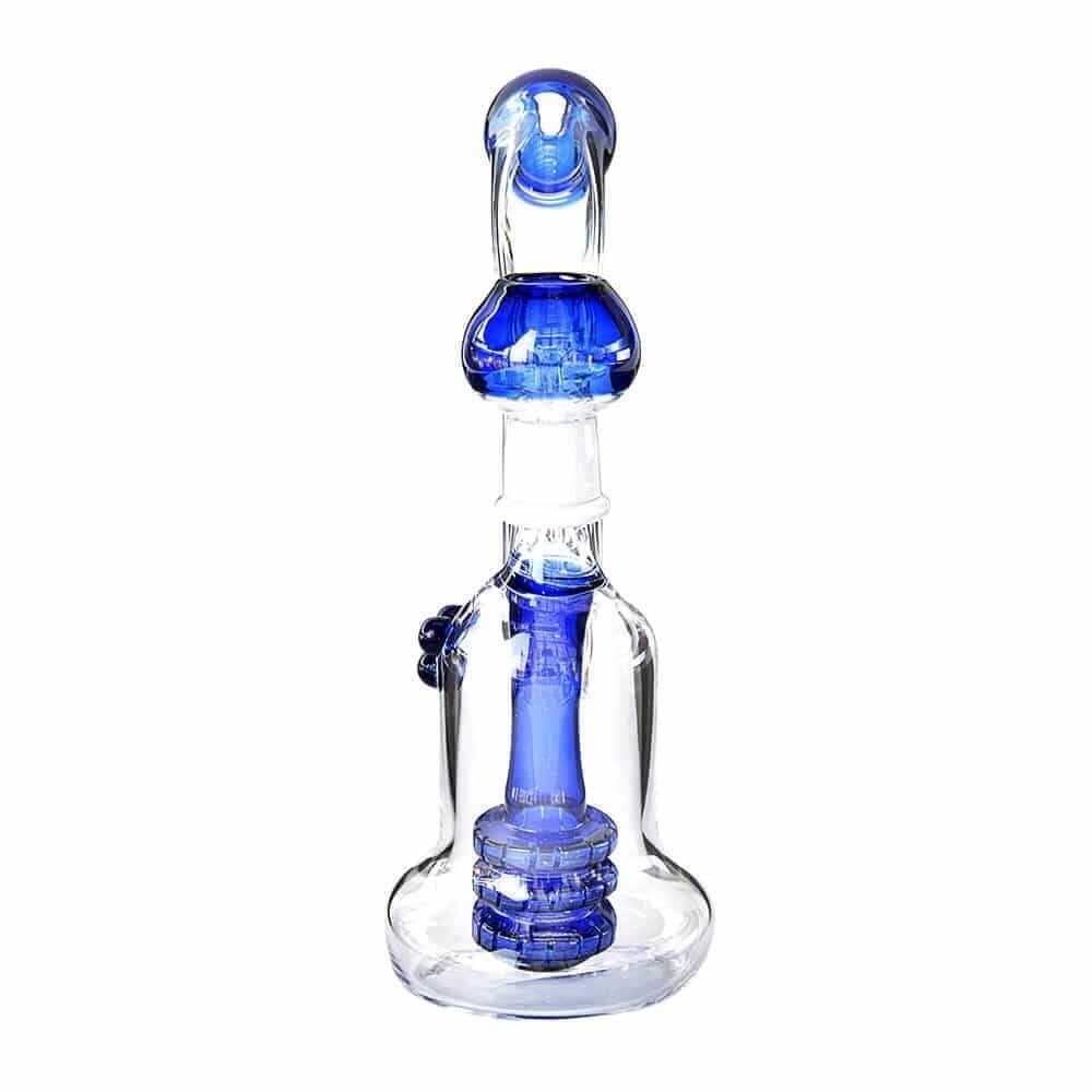 4:20 Generic Label 8" Blue Shower Head Oil Rig - 18mm / 4