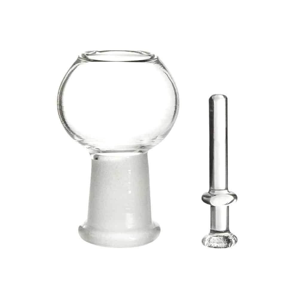 4:20 Generic Label 8.5" White 3 Ring Bent Neck Oil Rig - 14mm / 5