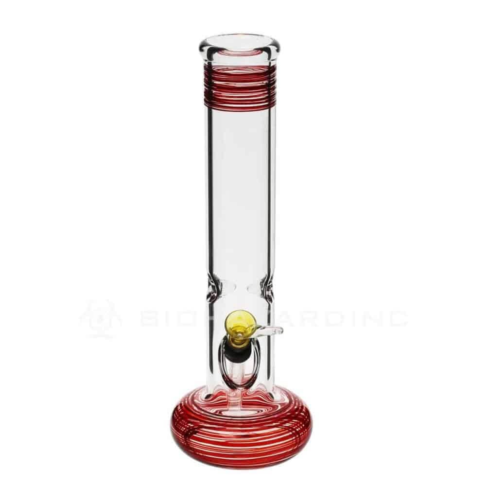 Bio Hazard 12″ 50mm “Hollowfoot” Water Pipe w/ Slide – Red / 5