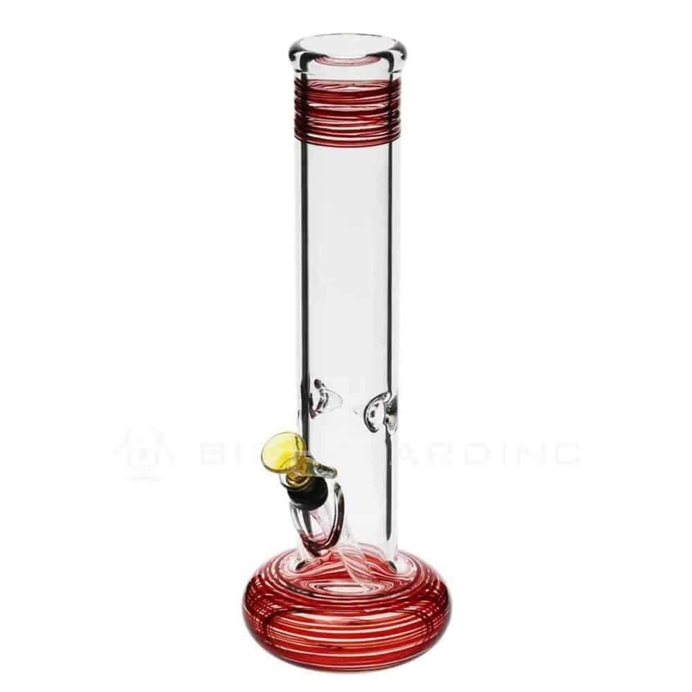 Bio Hazard 12″ 50mm “Hollowfoot” Water Pipe w/ Slide – Red / 3