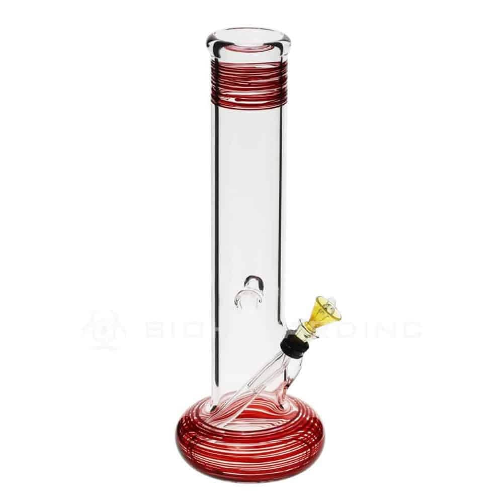 Bio Hazard 12″ 50mm “Hollowfoot” Water Pipe w/ Slide – Red / 2