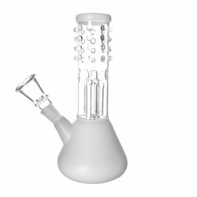 4:20 Generic Label 8" Beaded Glow In The Dark Water Pipe - 14mm