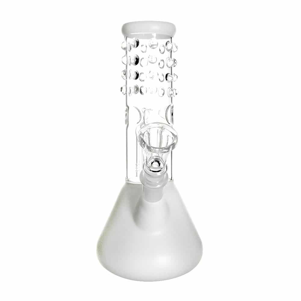 4:20 Generic Label 8" Beaded Glow In The Dark Water Pipe - 14mm / 4