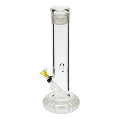 Bio Hazard 12" 50mm "Hollowfoot" Water Pipe w/ Slide - White