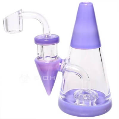 Bio Hazard Minimalist 5" Water Pipe Rig - Purple