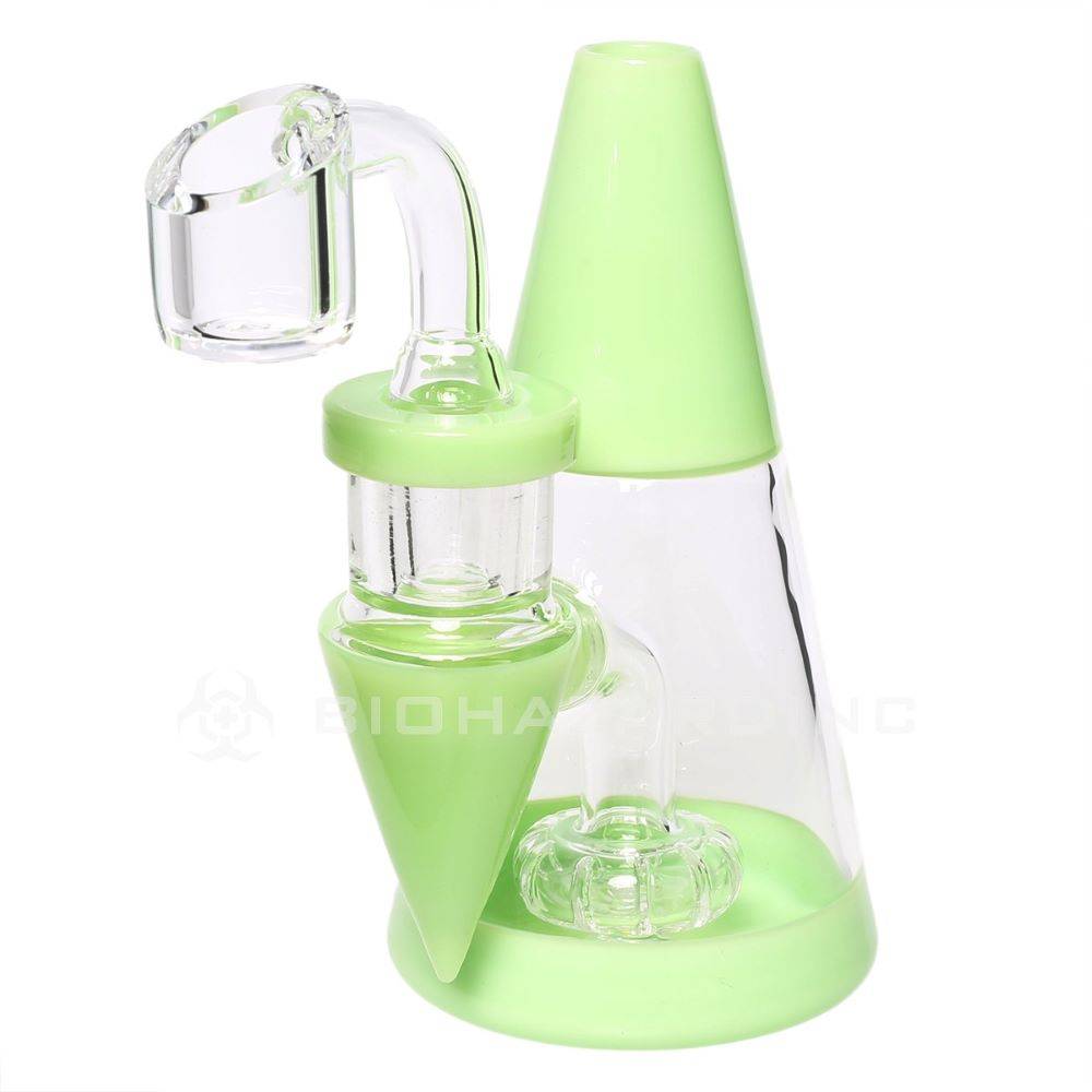 Bio Hazard 5" Minimalist Water Pipe Rig - Slime Green - 2