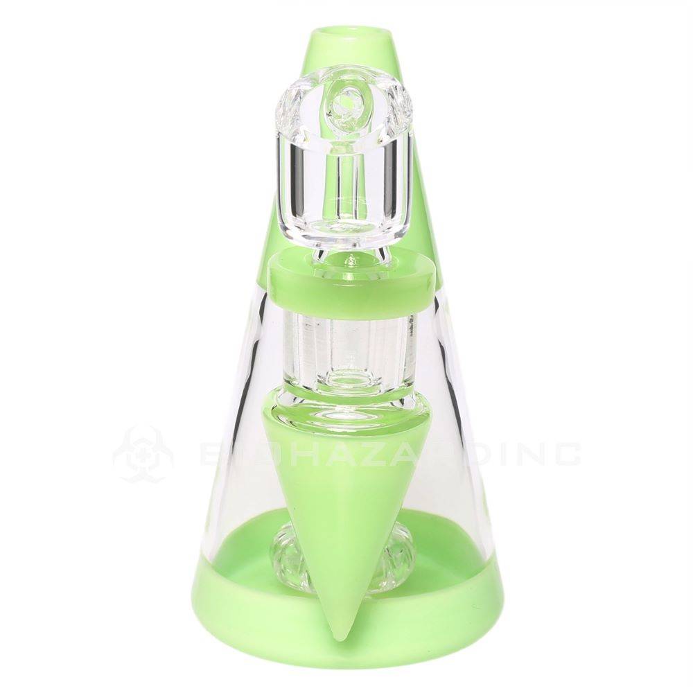 Bio Hazard 5" Minimalist Water Pipe Rig - Slime Green - 6