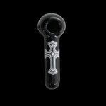 Chameleon Glass | Cross Label Glass Pipe - Black