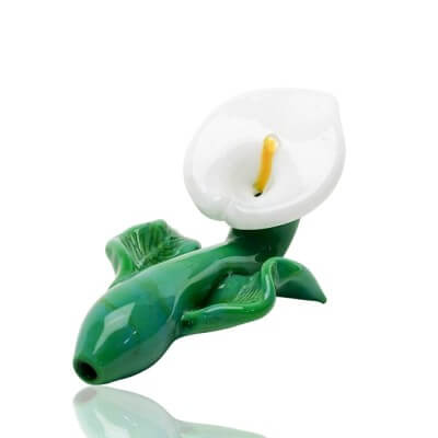 Empire Glassworks Calla Lily Sherlock Hand Pipe - 1