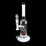 ROOR Tech | 12" Fixed Stemless Bubbler - White & Jade | Elevate Your Smoking Experience with Unique Percolation