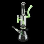 ROOR | X Eleven30 2-in-1 16" Beaker Water Pipe & Dab Rig - Slime Green | Versatile Glass Masterpiece for Every Enthusiast