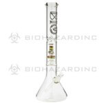 Bio Hazrard | 17" Mini-Pipe Showerhead Perc Beaker Water Pipe - Rasta