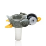 Empire Glassworks | 14mm Male Bowl Penguin Paulie | Quirky and Detailed Art Piece for Your Glass Collection