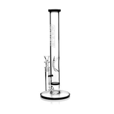 GRAV Large Straight Base w/ Disc Water Pipe - Black Accent