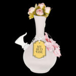 My Bud Vase | Monica Water Pipe - Pink Relief Flowers | Elegance Meets Relaxation