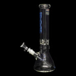 ROOR | Classic 14" Thick Beaker Water Pipe 50mm x 9mm - Too Blue | Elevate Your Smoking Experience with High-End Craftsmanship