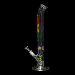 ROOR | Classic 18" Straight Tube Bent Neck - Rasta | Elevate Your Smoking Experience