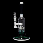 ROOR Tech | 12? Fixed Stemless Bubbler ? Jade & White | Elevate Your Smoking Experience with Remarkable Design!