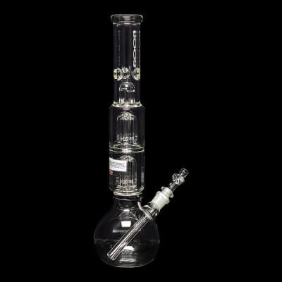 ROOR Tech 17" Double 4-Arm Tree Perc Bubble Base Water Pipe - 01