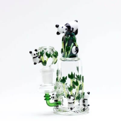 Empire Glassworks Climbing Pandas Mini Water Pipe 01