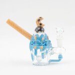 Empire Glassworks | Cookie Monster Sundae Mini Water Pipe - 14mm Themed | Sweeten Up Your Sessions