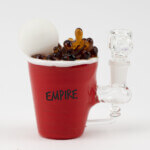 Empire Glassworks | Beer Pong Mini Water Pipe - Red Cup | A Whimsical Twist on Classic Party Fun