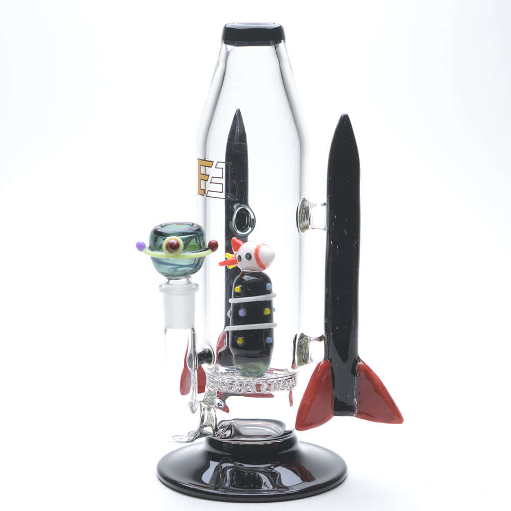 Empire Glassworks Galactic Flagship Rocket Ship Water Pipe