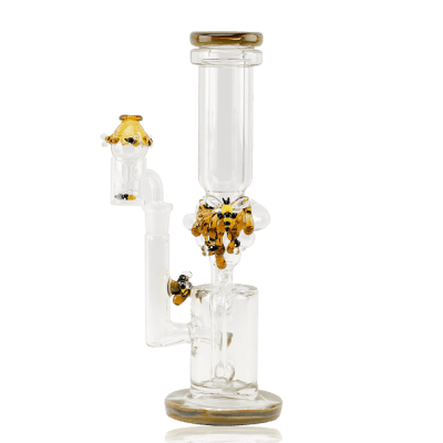 Empire Glassworks Save The Bee's Recycler Water Pipe 01