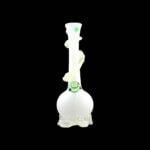 Chameleon Glass | 12" Calcifers Sand Castle UV Reactive Water Pipe - White | Handcrafted Masterpiece for Your Collection